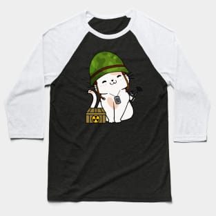 Cute Persian Cat is a soldier Baseball T-Shirt